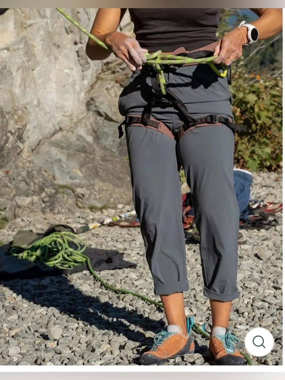 Seadon Women’s Pants Helios Cropped Pants in RiverRock Charcoal NWT size Small - Picture 4 of 14